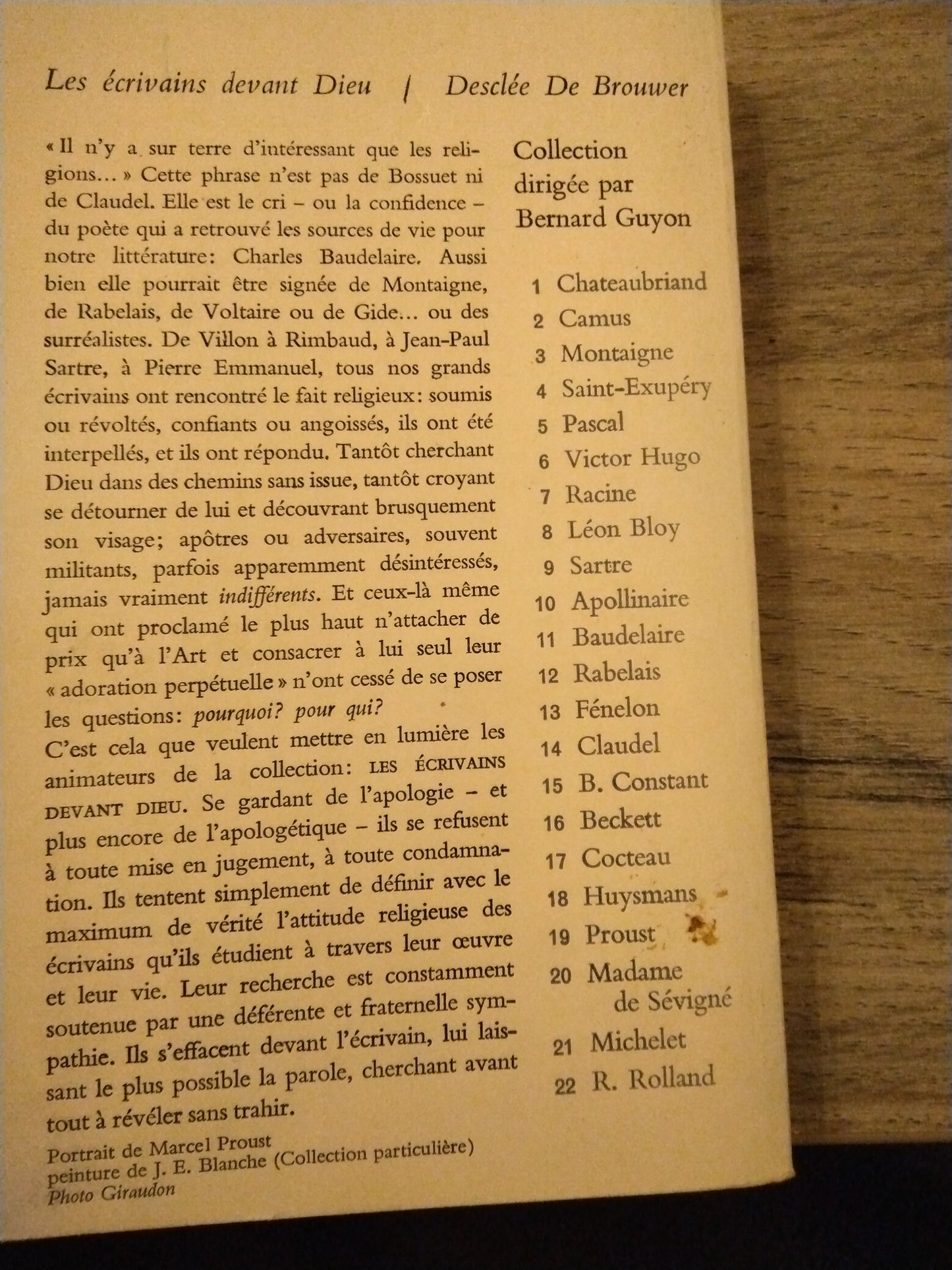 Les écrivains devant Dieu