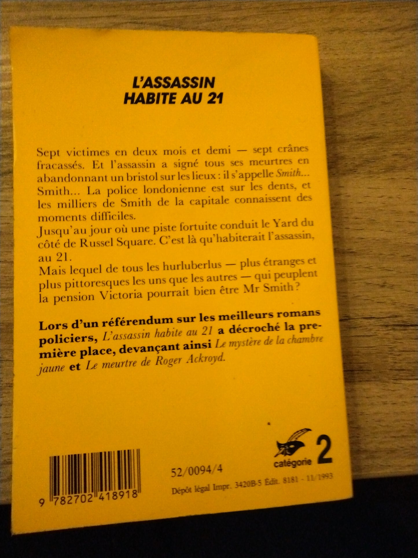 L'assassin habite au 2ème étage